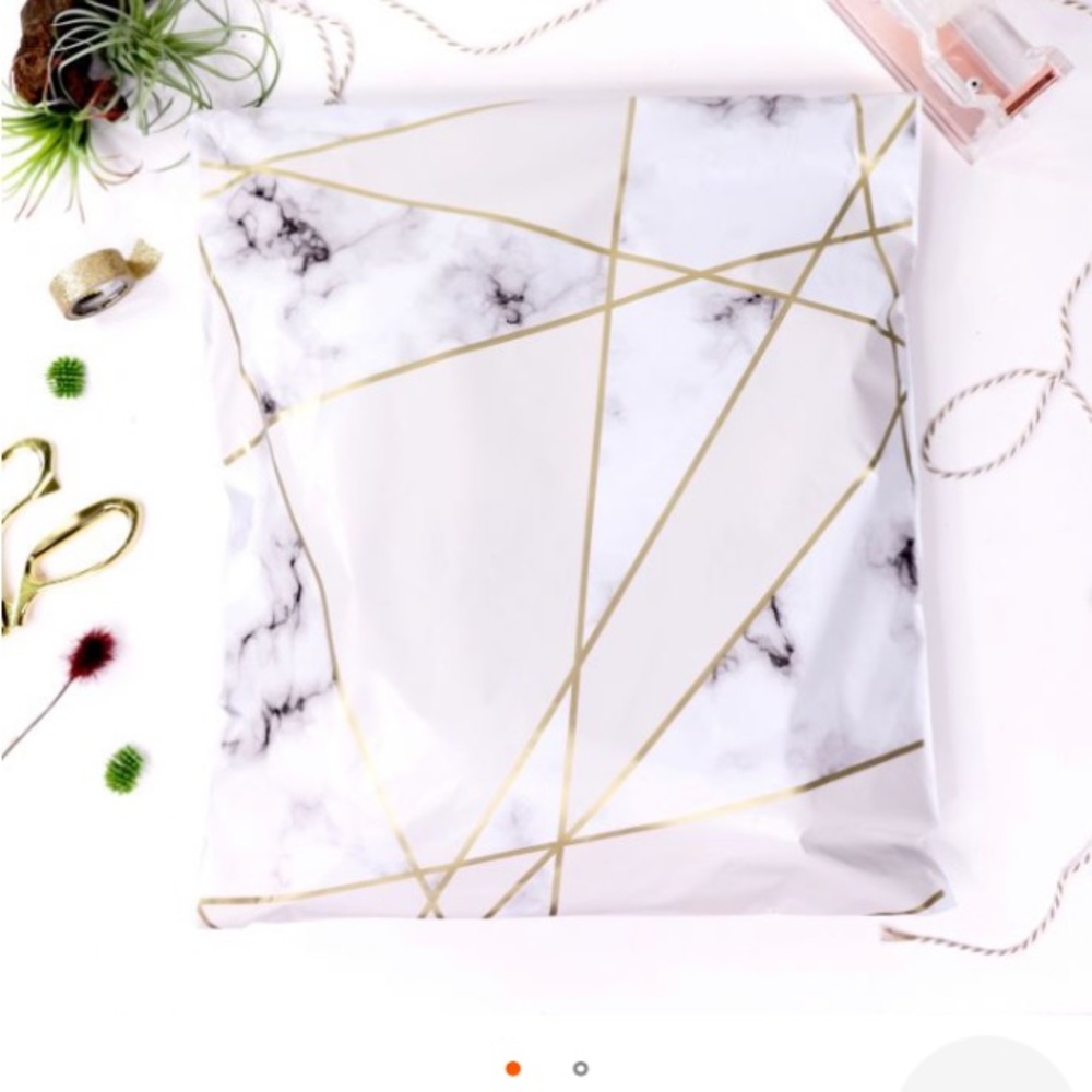 Set of 20 - 6”x9” Marble Poly Mailers